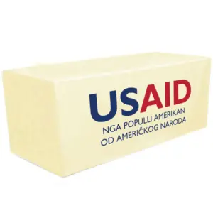 USAID Albanian - 8' Fitted Dye Sub Tablecloth White