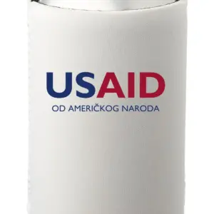 USAID Bosnian Latinic - Premium Neoprene Collapsible Can Cooler