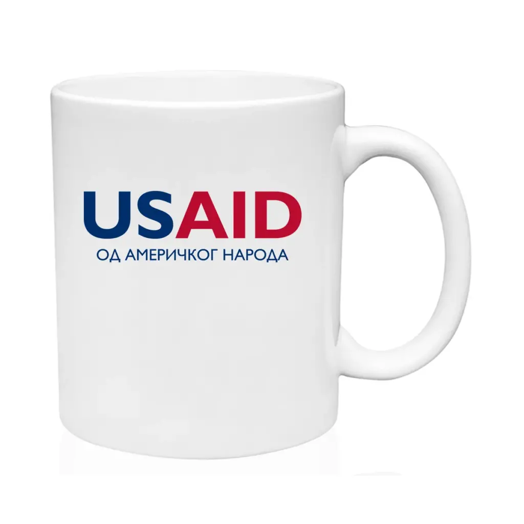 USAID Bosnian Cyrillic - 11 Oz. Traditional Coffee Mugs