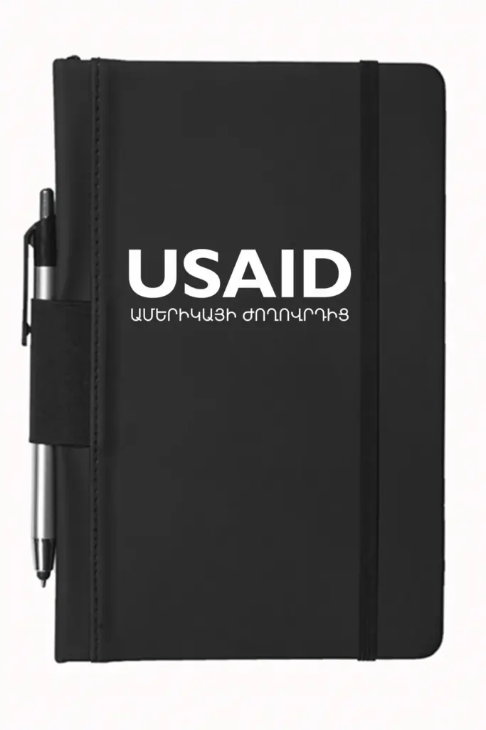 USAID Armenian - 5"x9" Executive Notebooks with Pen