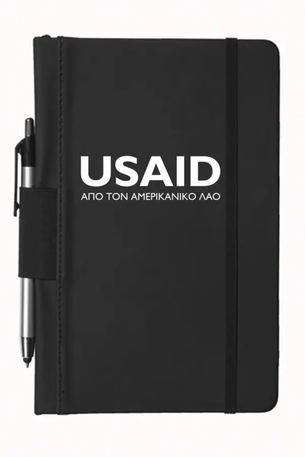 USAID Greek - 5"x9" Executive Notebooks with Pen