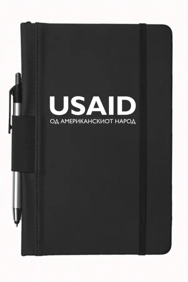 USAID Macedonian - 5"x9" Executive Notebooks with Pen