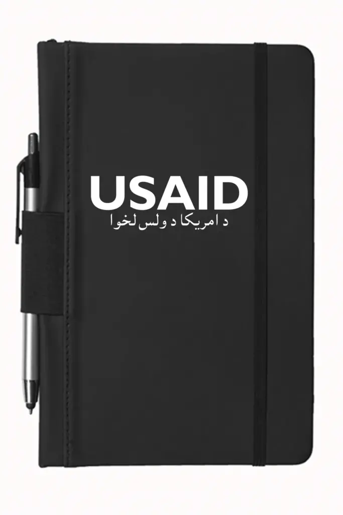 USAID Pashto - 5"x9" Executive Notebooks with Pen