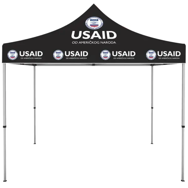 USAID Bosnian Latinic - ONE CHOICE 10 ft. Steel Canopy Tent Dye-Sub Graphic Package