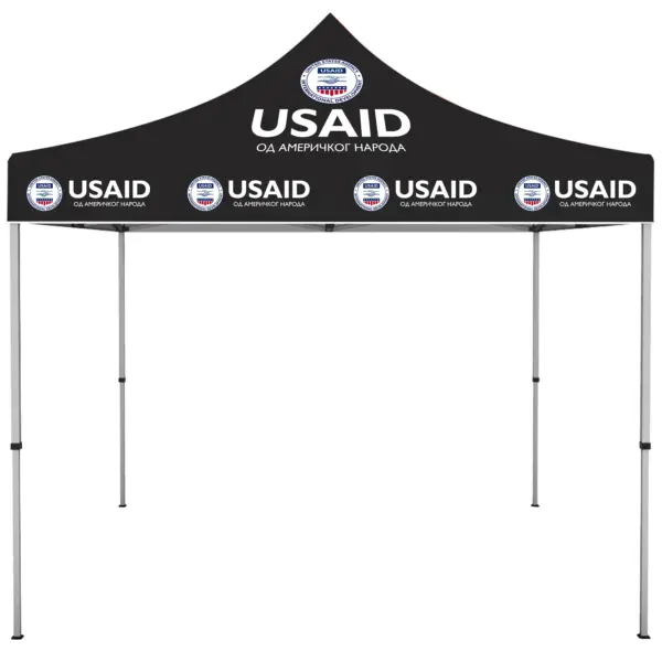 USAID Bosnian Cyrillic - ONE CHOICE 10 ft. Steel Canopy Tent Dye-Sub Graphic Package