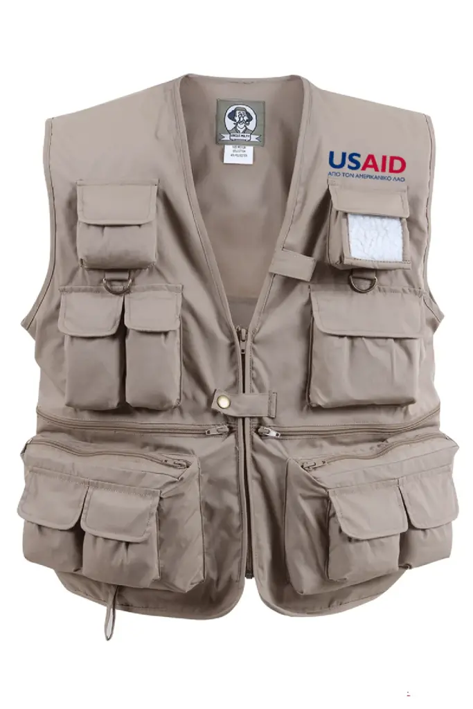 USAID Greek - Uncle Milty's Khaki Travel Vest Min 12 pcs