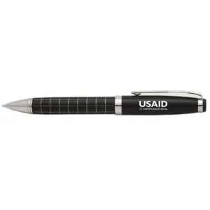 USAID Bulgarian - Onyx Grid Metal Pens
