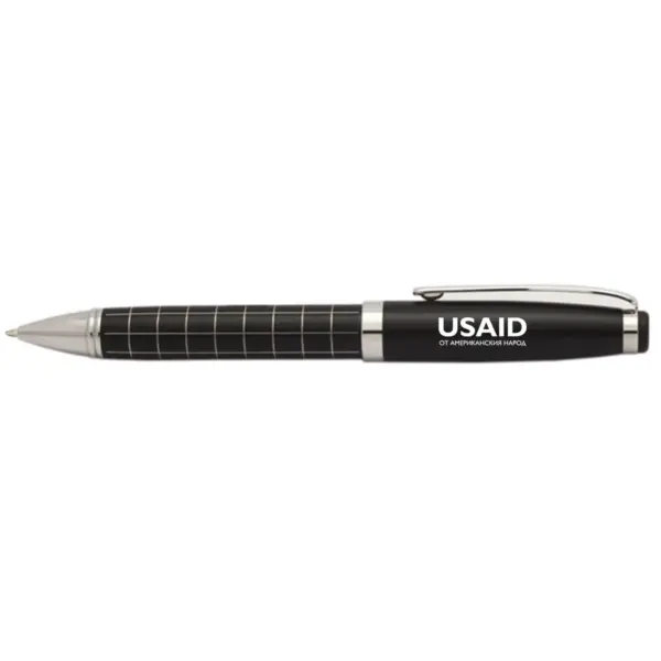 USAID Bulgarian - Onyx Grid Metal Pens