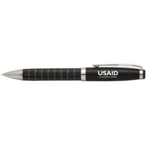 USAID Croatian - Onyx Grid Metal Pens