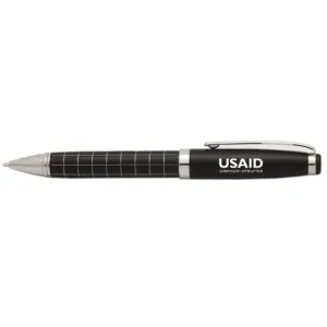 USAID Armenian - Onyx Grid Metal Pens