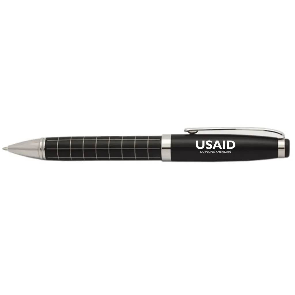USAID French - Onyx Grid Metal Pens