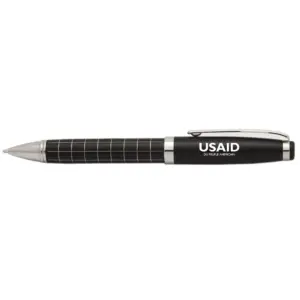 USAID French - Onyx Grid Metal Pens
