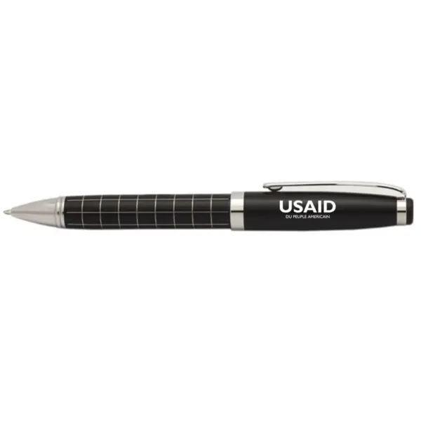 USAID French - Onyx Grid Metal Pens