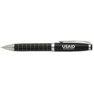 USAID Georgian - Onyx Grid Metal Pens