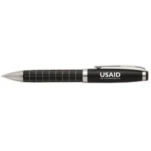 USAID Greek - Onyx Grid Metal Pens