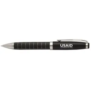 USAID Macedonian - Onyx Grid Metal Pens