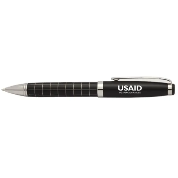 USAID Serbian - Onyx Grid Metal Pens