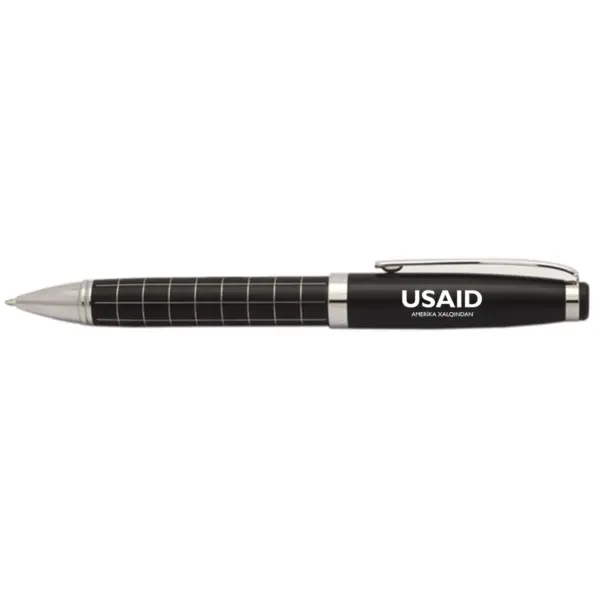 USAID Azerbaijani - Onyx Grid Metal Pens