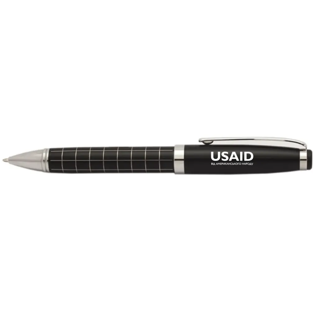 USAID Ukrainian - Onyx Grid Metal Pens