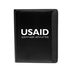 USAID Armenian - Textured Accent Zippered Portfolios (10.25"x12.5")
