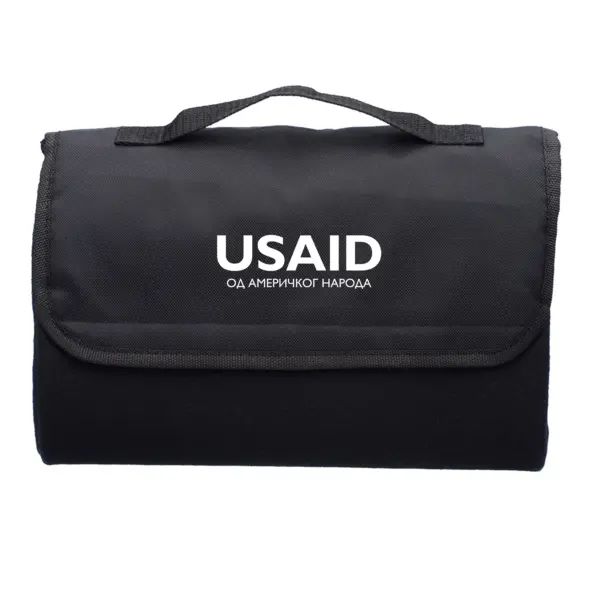 USAID Bosnian Cyrillic - Convington Stock Roll Up Picnic Blankets