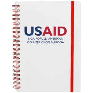 USAID Albanian - White Spiral Notebook w/ Colored Accents
