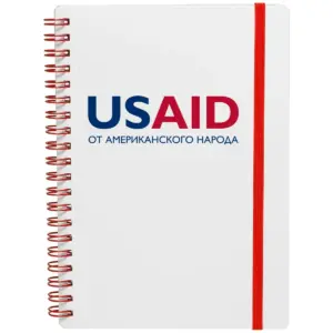 USAID Russian - White Spiral Notebook w/ Colored Accents