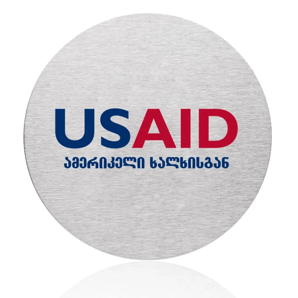 USAID Georgian - Osaka Stainless Steel Round Coasters
