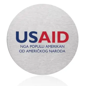 USAID Albanian - Osaka Stainless Steel Round Coasters