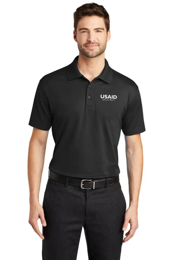USAID Pashto - Port Authority Men's Rapid Dry Mesh Polo Shirt