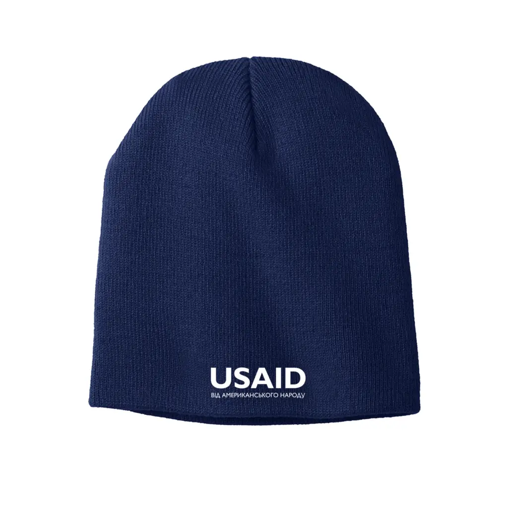 USAID Ukrainian - Embroidered Port & Company Knit Skull Cap