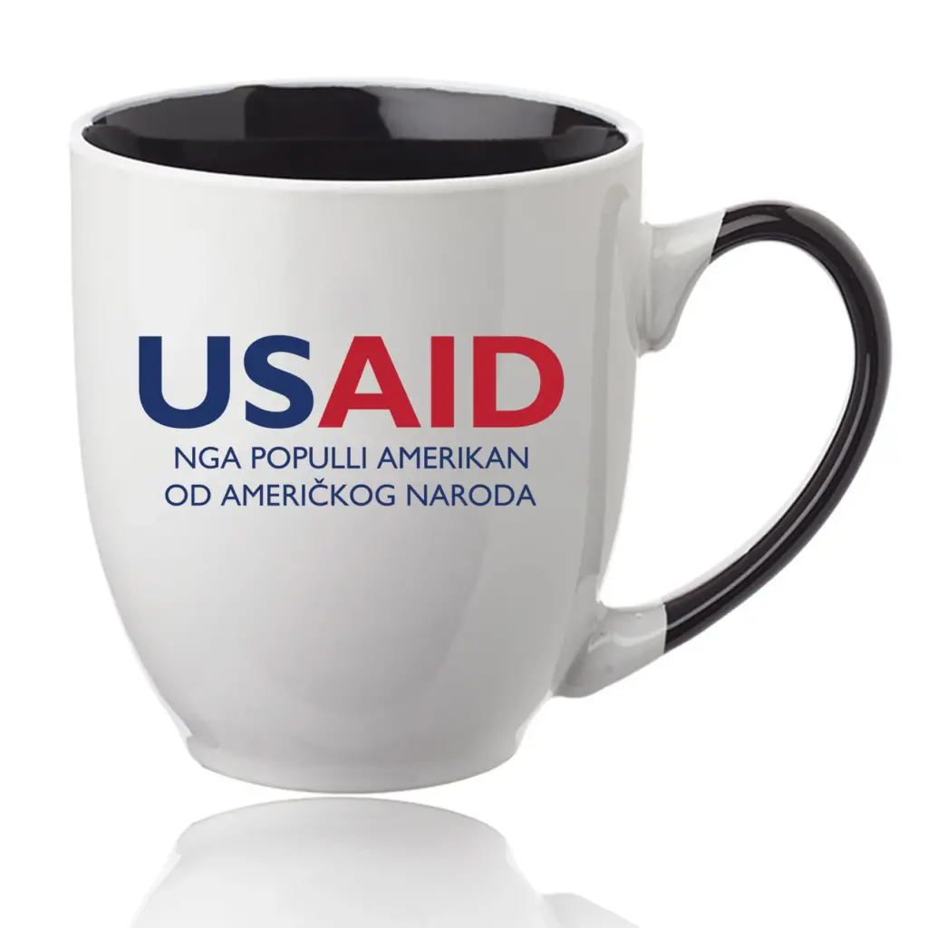 USAID Albanian - 16 Oz. Miami Two-Tone Bistro Mugs