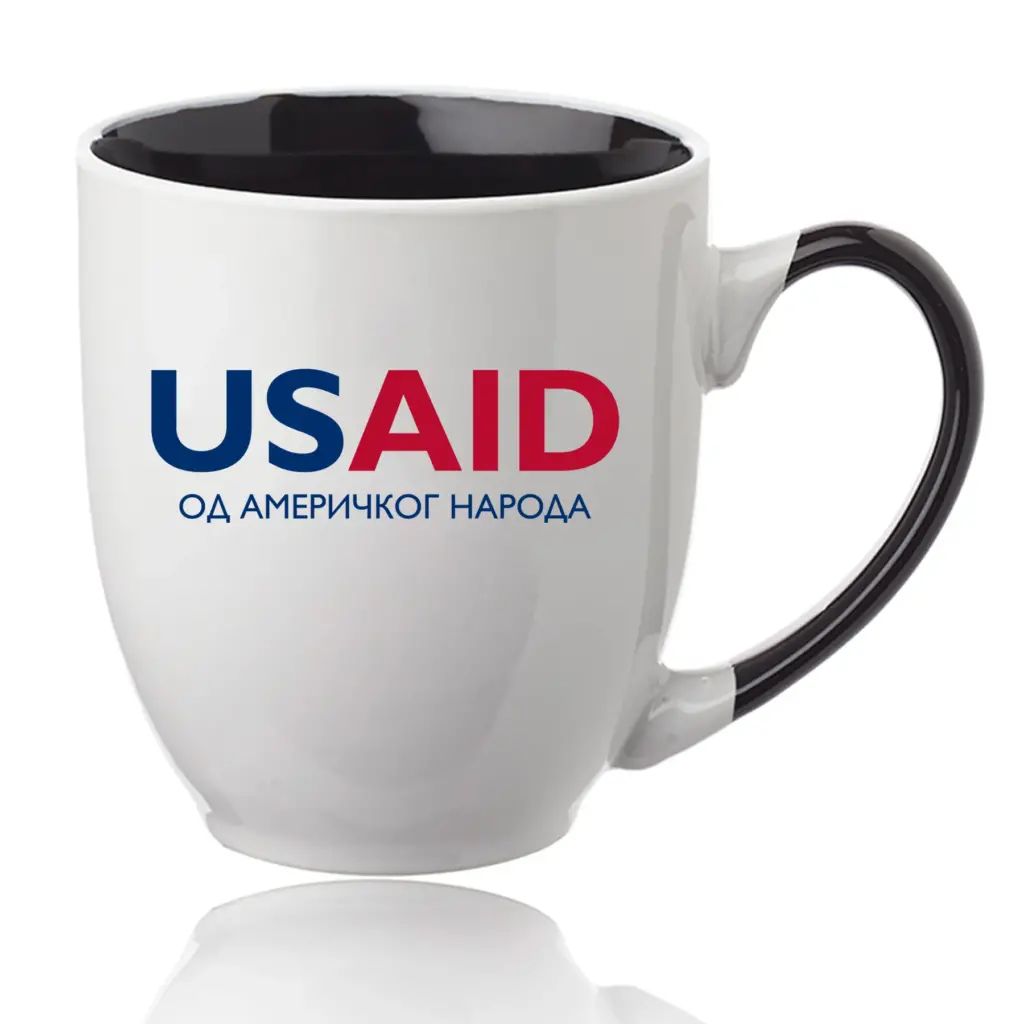 USAID Bosnian Cyrillic - 16 Oz. Miami Two-Tone Bistro Mugs