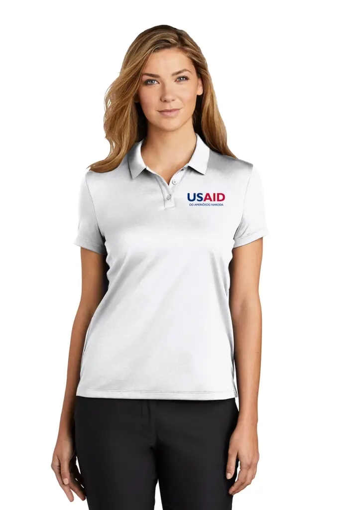 USAID Bosnian Latinic Nike Golf Ladies Dry Essential Solid Polo Shirt