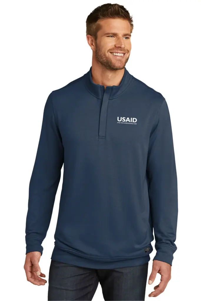 USAID Greek - New TravisMathew Newport 1/4 Zip Fleece Pullover