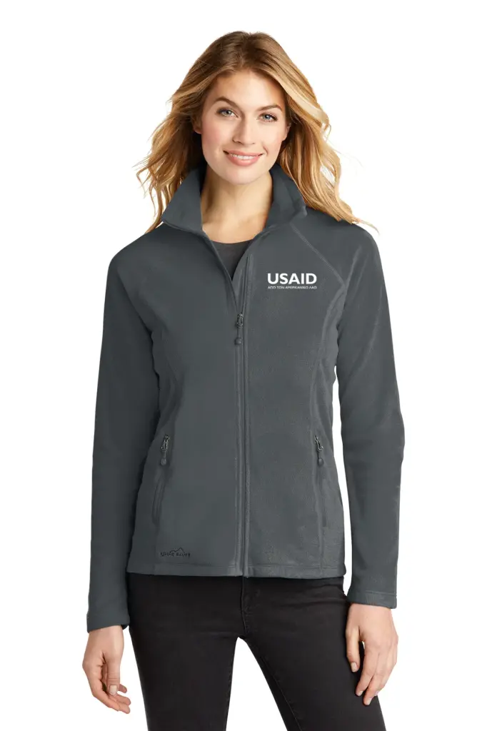 USAID Greek Eddie Bauer Ladies Full-Zip Microfleece Jacket