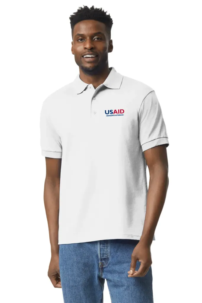 USAID Georgian - Gildan 5.6oz 50/50 Moisture Wicking Ctn/Poly Polo Shirt Min 12pcs