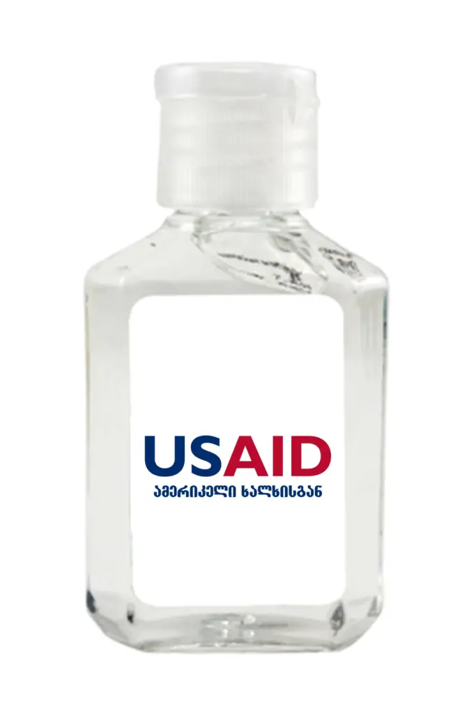USAID Georgian - Antibacterial Hand Sanitizer Gel on White Label