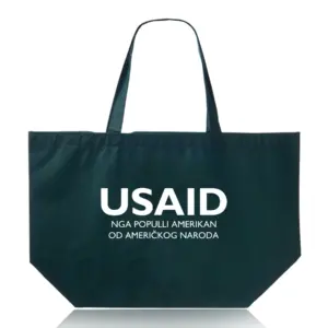 USAID Albanian - Budget Non-Woven Shopper Tote Bags (20"x13")