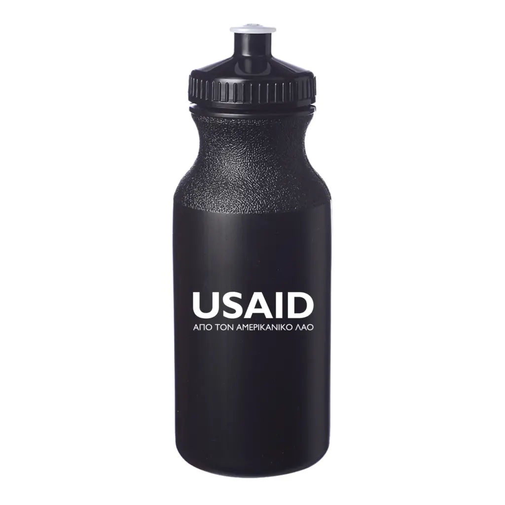 USAID Greek - 20 Oz. Custom Plastic Water Bottles