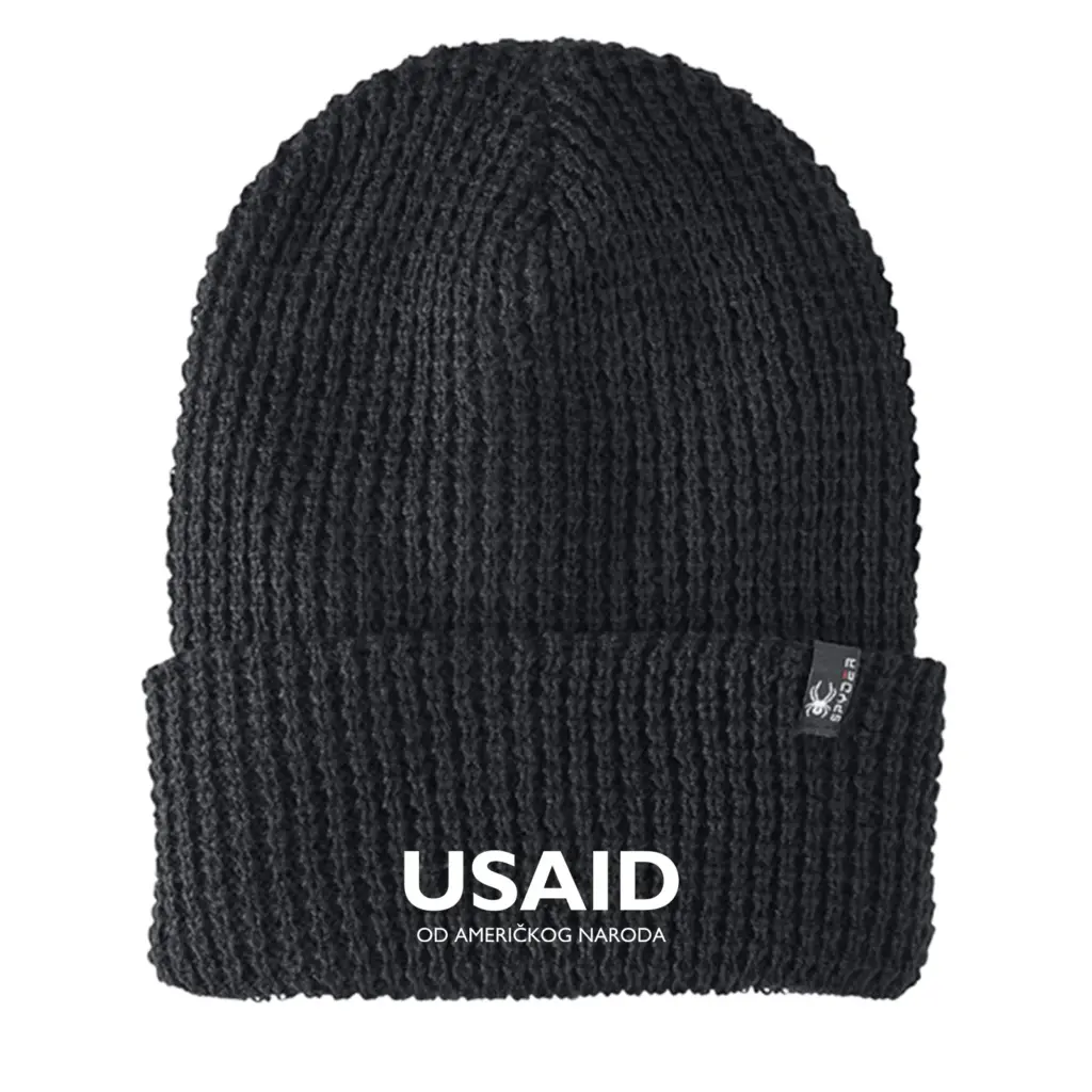 USAID Bosnian Latinic - Embroidered SPYDER Adult Vertex Knit Beanie