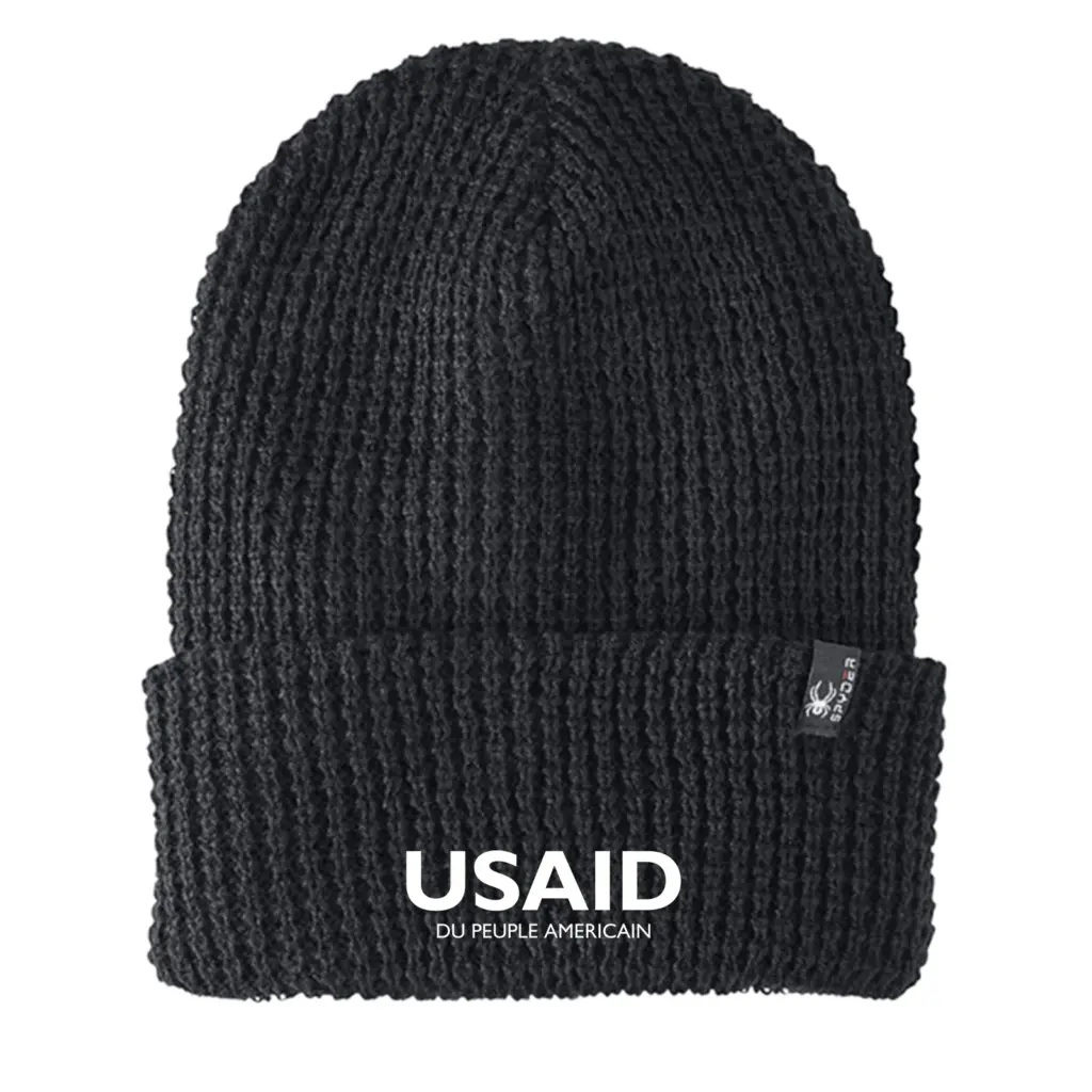 USAID French - Embroidered SPYDER Adult Vertex Knit Beanie