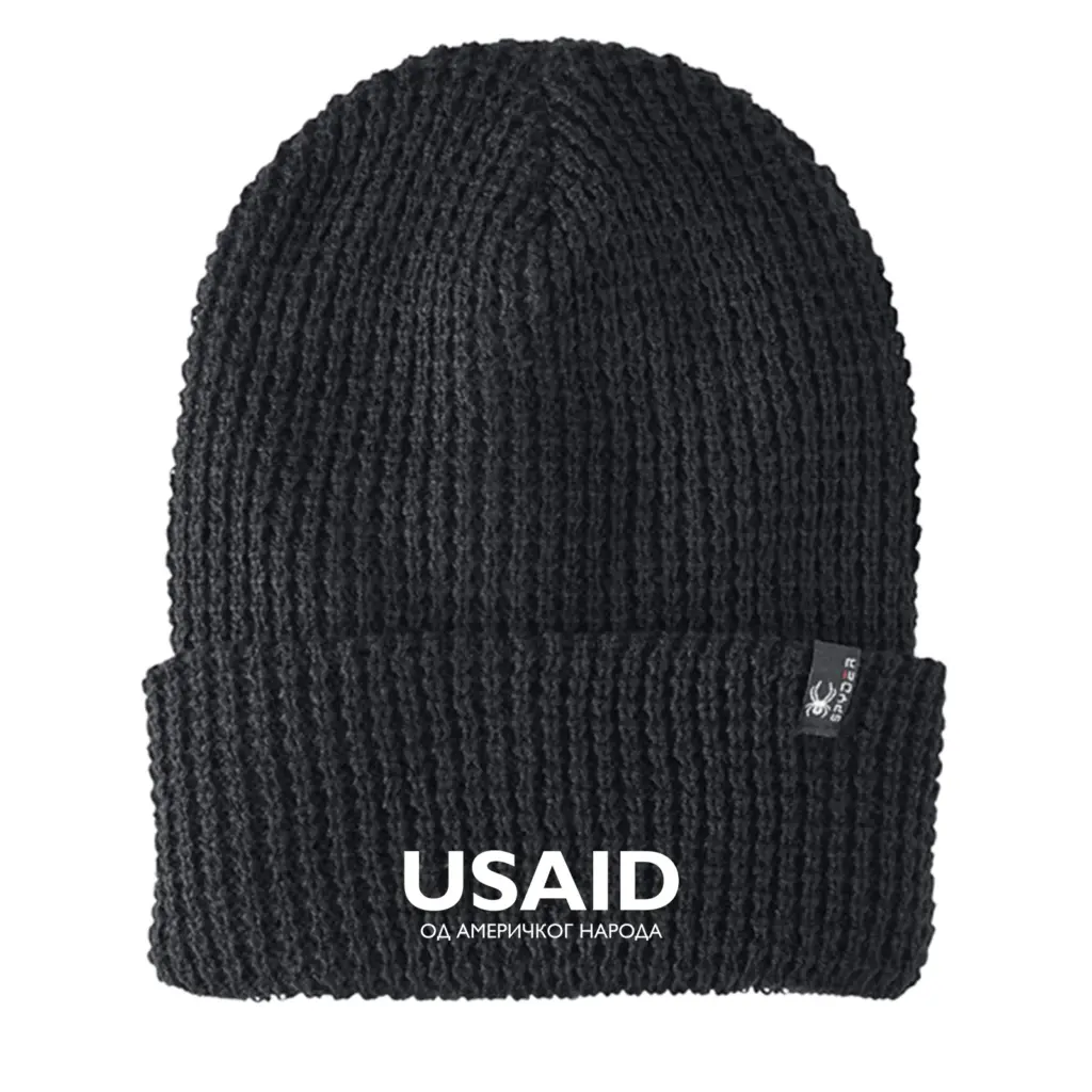 USAID Bosnian Cyrillic - Embroidered SPYDER Adult Vertex Knit Beanie