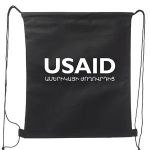 USAID Armenian - Non-Woven Drawstring Backpacks (14.5"x17.5")
