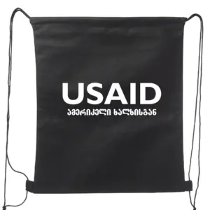 USAID Georgian - Non-Woven Drawstring Backpacks (14.5"x17.5")