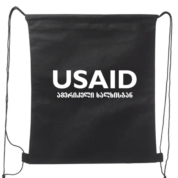 USAID Georgian - Non-Woven Drawstring Backpacks (14.5"x17.5")