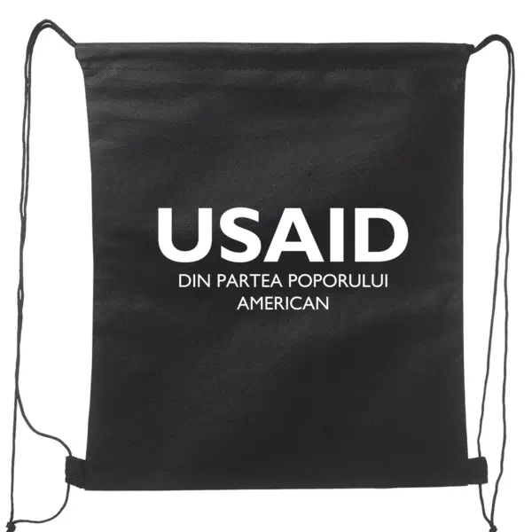USAID Romanian - Non-Woven Drawstring Backpacks (14.5"x17.5")