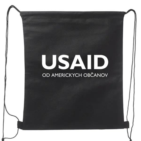 USAID Slovak - Non-Woven Drawstring Backpacks (14.5"x17.5")