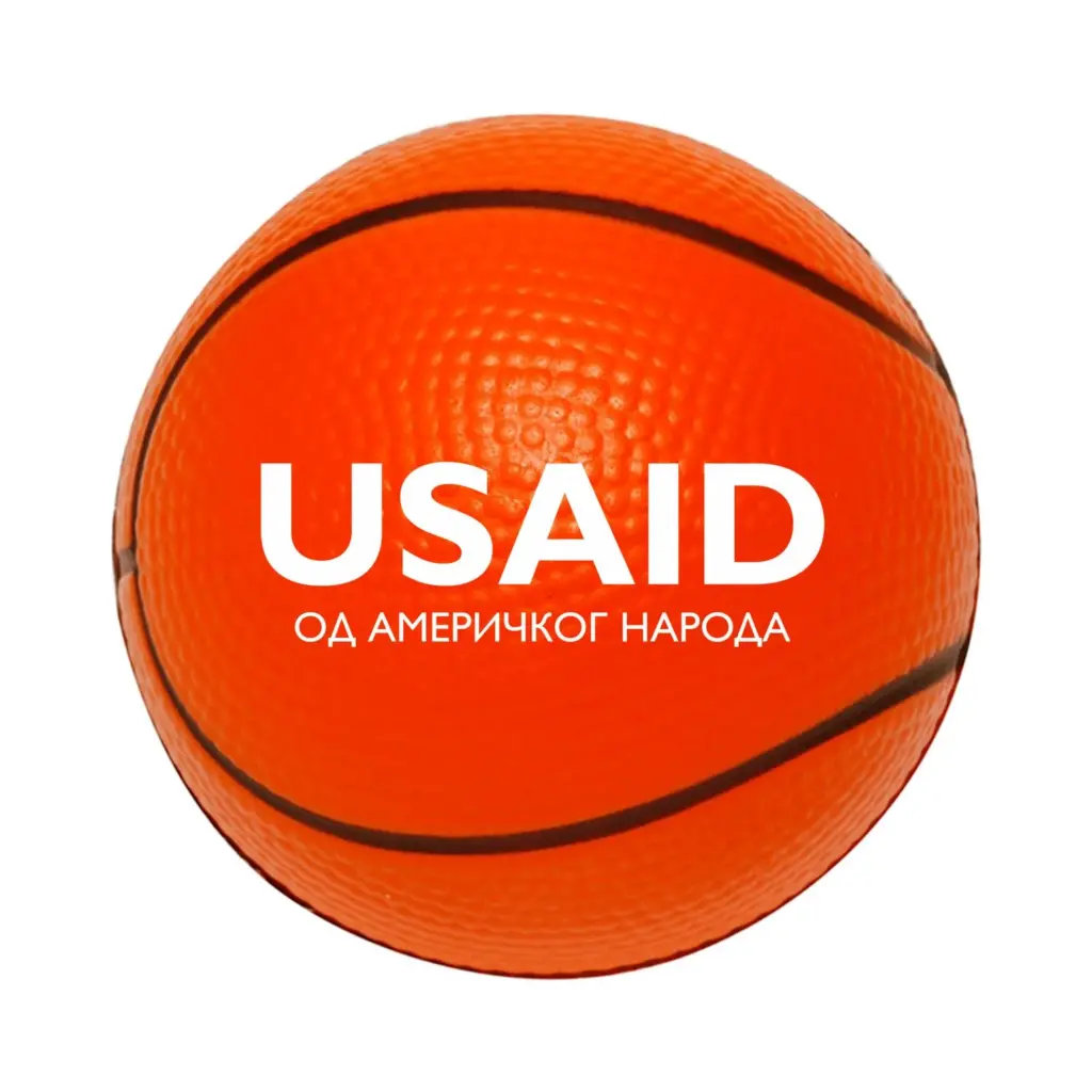 USAID Bosnian Cyrillic - Basketball Stress Ball