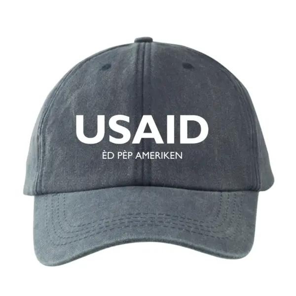 USAID Creole - Embroidered Lynx Washed Cotton Baseball Caps (Min 12 pcs)